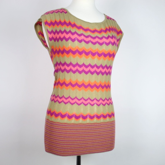 Free People Tops - FREE PEOPLE Chevron Striped Knit Top SMALL